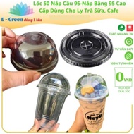 [HCM]Lot of 50 95 Spherical Lids, 95 Flat Lids for Premium 360ml, 500ml, 650, 700ml Cups - Egreen Di