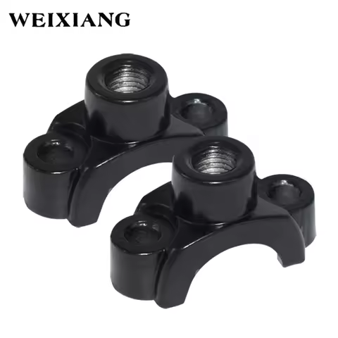 2x 22mm 7/8" Motorcycle Mirror Mount Holders Bracket Clamp For Motorbike Handlebar Moped Dirt Pit Bi
