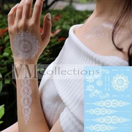 PUTIH Bridal Henna Sticker White Bridal Henna Tattoo Sticker - Instant Henna Henna Bridal Henna