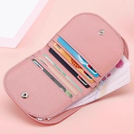 bag duit wanita 錢包女 Dompet ultra tipis wanita pendek kulit lipat kecil bertekstur dompet duit syilin