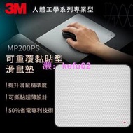 3M 人體工學精準系列-可重覆黏貼型滑鼠墊-MP200PS 筆電專用