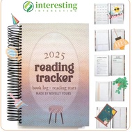 INTERESTING Book List Record Book, 320 Pages Thick Paper 2025 Reading Tracker Notebook, Practical Re