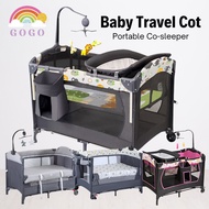 [SG Stock] Playpen Co-sleeper Foldable Baby Bedside Sleeper Adjustable Baby Crib
