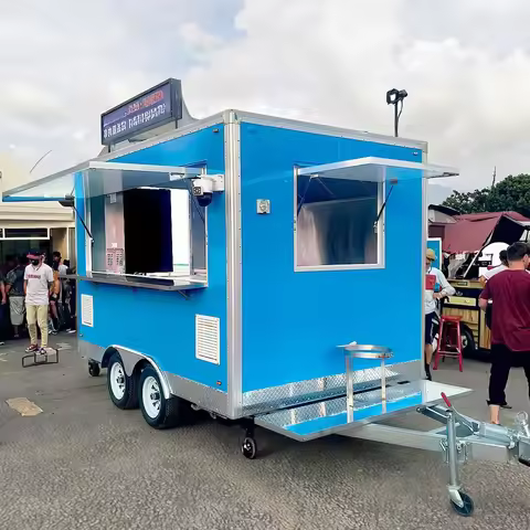 Mobile Food Catering Trailer Fully Equipped Outdoor Ice Cream Coffee Carts Australia Food Truck Food