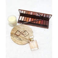 2D maroon square hijab earring accessories