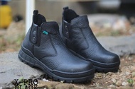 Sepatu Boots Safety Kickers Material Kulit Asli Boots Pria Safety ORI