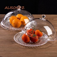 ALISONDZ Sampling Tray Round Creative Food Preservation Baking Cakes Exhibition Food Transparent Fru