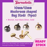 Bag Base-10mm/12mm Mushroom shaped Bag base Studs /Tapak Kaki Beg Bag Stud /Stud for bag base / Paku