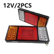 12/24V Lampu Belakang Belakang Terang Dipimpin Cahaya Lampu Rem Truk Besar Lampu Ekor Elektronik Sto