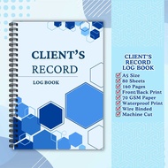 A5 Client's Record Booklet Notebook