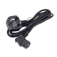 UK Power cord 1.8M IEC C13 to British 3 pins plug Extension Power Cable 90 degrees Angle C13 Power L