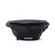 【二手】BALENCIAGAExplorer 男士超大號黑色帆布腰包/斜背包