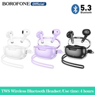 BOROFONE ชุดหูฟังบลูทูธ TWS ไร้สายที่แท้จริง BW46 BT5.3สำหรับเล่นกีฬาหูฟังพร้อมไมโครโฟนรองรับการโทรว