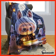HOMMOMH Lababubu Flannel Blanket Comfortable Blanket Custom Cartoon Pattern--HOMMOMH Lababubu Blanke
