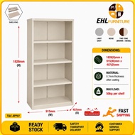 EHL FURNITURE - METAL CUPBOARD WITH FULL HEIGHT OPEN SHELF