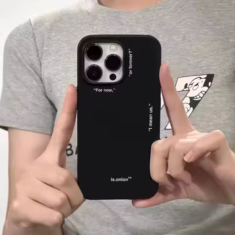 Ins Korean Blogger’s Style Black letters Phone Case For iPhone 16 Pro Max 15 14 13 12 11 Pro Mini 7 