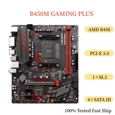 For MSI B450M GAMING PLUS Motherboard 32GB Socket AM4 DDR4 Micro ATX Mainboard 100% Tested Fast Ship