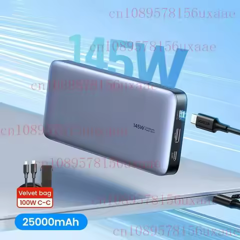 FOR UGREEN 145W 25000mAh Power Bank PD 140W Max Fast Charging PowerBank for Laptop Macbook Quick Cha