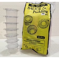 TOKODIPADANG1 Cup mica lid connection Pudding Agar Mika Sambal 35ml 60ml 70ml 100ml Contents 50 Pcs,