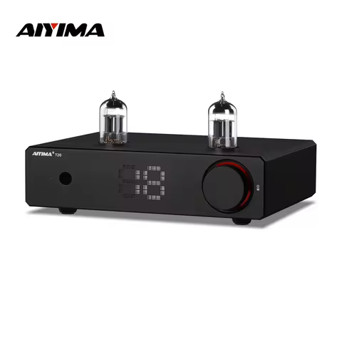 AIYIMA T20 Vacuum Tube Preamplifier ECC83 Fully balanced Preamp RCA XLR Input HiFi Stereo DAC AMP 12