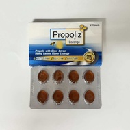 (แผง 8เม็ด) Propoliz X สูตรเข้มข้น ชนิดเม็ดอม ไอเรื้อรัง เจ็บคอ ระคายคอจากฝุ่น PM2.5