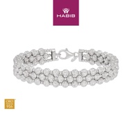 HABIB Oro Italia 916 White Gold Bangle GB95580426(04W) (22K Gold)