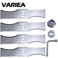 VARIEA-4pcs 5.78 Inch High Quality 2T Sawtooth Metal Lawn Mower Trimming Blade, with Aperture 0.5cm 