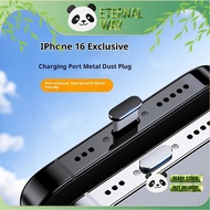 Dust Proof Plugs for iPhone 16 Pro Max, Metal Port Covers for Charger Speaker Anti-Dust