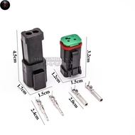 PTS 2-hole Dechi type male and female connectors for automotive connectors DT06-2S/DT04-2P