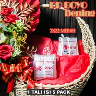 MERAH (I-26) [1 TALI] Joyo Boyo Plastic Bag 1 Ounce 7x22 red and 1 multi-purpose plastic bag. Conten