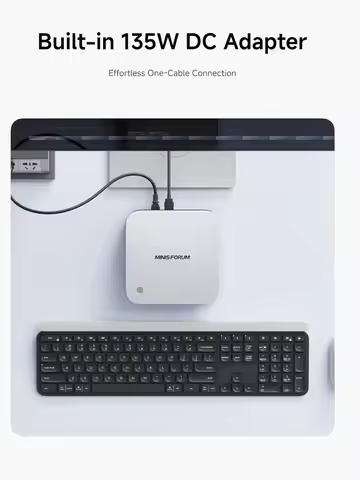 MINISFORUM AI X1 Pro Mini Pc AMD AI 9 HX 370 470 /AMD R7 255 Fingerprint Copilot+PC WiFi7 BT5.4 135W