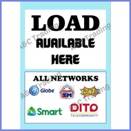 ∆ ▧ ▼ Load Available Here Signage Laminated