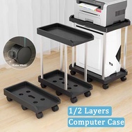 360 Rotating 2 Layers Rack Computer Case Holder Cpu Stand Pc Base Trolley With Wheels