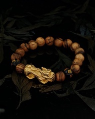 六字大明咒 精鋼豼貅 越南沉香木珠 10mm 手鍊