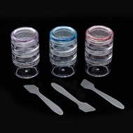 3-Tier Column Containers, Stackable, Cream Jars, Cosmetics, Beads, Medicine, Travel, Nail Art, Stora