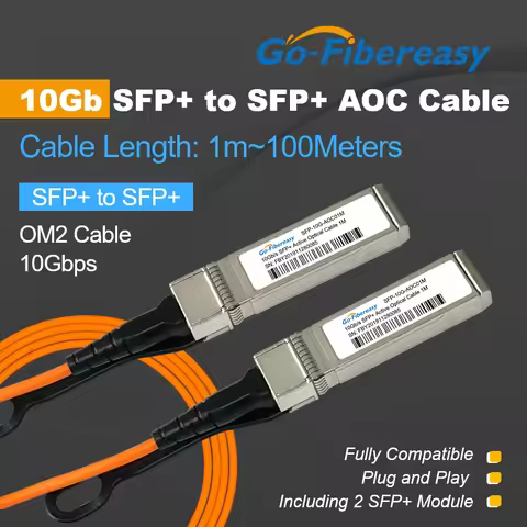 10Gb SFP+ to SFP+ AOC SFP Cable 3M/5M/7M OM2 LSZH Active Optical Cable For MikroTik,Ubiquiti,Mellano