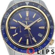 精工 Grand Grand Seiko Spring Drive GMT 44mm 運動系列 SBGE248/9R66-0AW0，附盒、保固卡，K18YG/不鏽鋼男士腕錶，藍色，拋光，成色極佳 [二