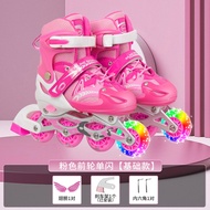 Michiki Inline Skates Set for Kids: Boys Girls Beginner Friendly ปรับขนาดล้อได้ ดีไซน์แวววาวสําหรับเ