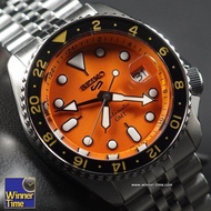 Winner Time นาฬิกา Seiko 5 Sports GMT รุ่น SSK005K หน้าปัดสีส้ม  รับประกันบริษัท ไซโก ประเทศไทย 1 ป
