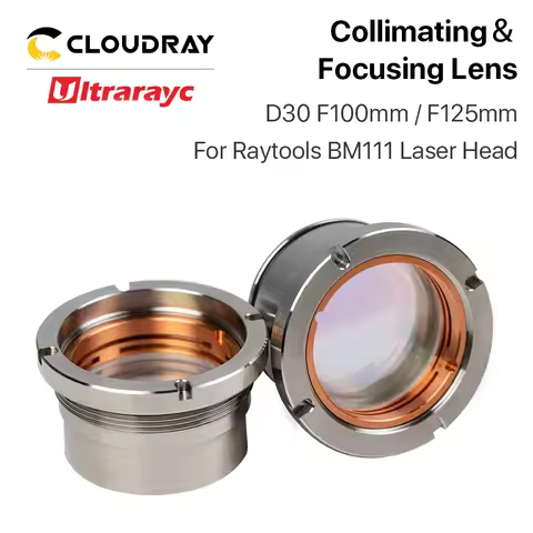 Ultrarayc BM111 BM110 0-3KW Collimating & Focusing Lens D30 F100 F125mm with Lens Holder for Raytool