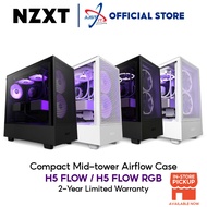NZXT H5 FLOW / H5 FLOW RGB Compact Mid-tower Airflow Gaming Case / Casing ( MATTE BLACK / MATTE WHIT