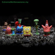 EWMY Spongebob Children Birthday Gifts Set Action Figures Cartoon Mini Dolls Fish  Decoration Landscaping Aquarium Accessories HOT