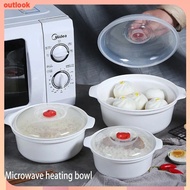 Microwave Oven Special Soup Bowl With Cover Round Fresh-keeping Box Heating Lunch Box Large Instant Noodle Box Hot Soup Pot Plastic Utensils Outlo