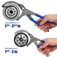 HAN_ Car Oil Filter Clamp Adjustable 9/12-inch Oil Filter Pliers Wrench 44.5-95mm Heavy Duty Steel C