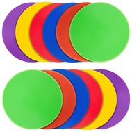 12Pcs Colored Spot Marker Non-Slip Agility Markers Flat Cones Dots for Football Basketball Training 