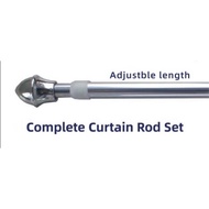 EXTENDABLE CURTAIN ROD ALUMINUM GOLD SILVER thin(28"X"48inches)(71x122cm)