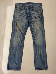 (包郵順豐) 罕有 LEVI’S 505  靚貓鬚洗水  W34 L32 VINTAGE JEANS  DENIM 牛仔褲 LVC 501