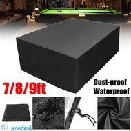 JENNIFERDZ Pool Table Dust Cover, Waterproof with Drawstring Billiard Table Cover, Durable Thickened