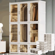 YOUNAL Folding Wardrobe Bedroom Large Capacity Open Wardrobe Living Plastic Drawer Cabinet Foldable Storage Cabinet