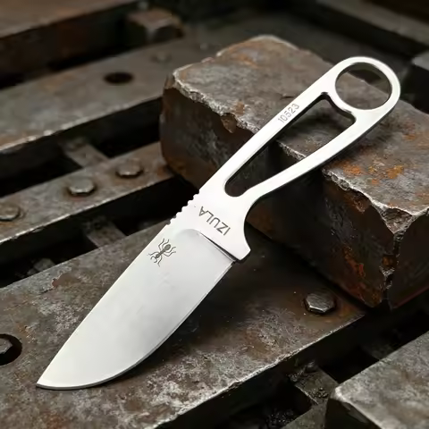 Izula 8Cr13MoV Fixed Blade for EDC – Includes Kydex Sheath & Clip Plate – Versatile Tool for Camping